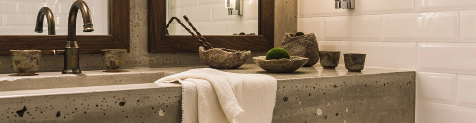 A bathroom vanity detail from a Dwellings bathroom remodel